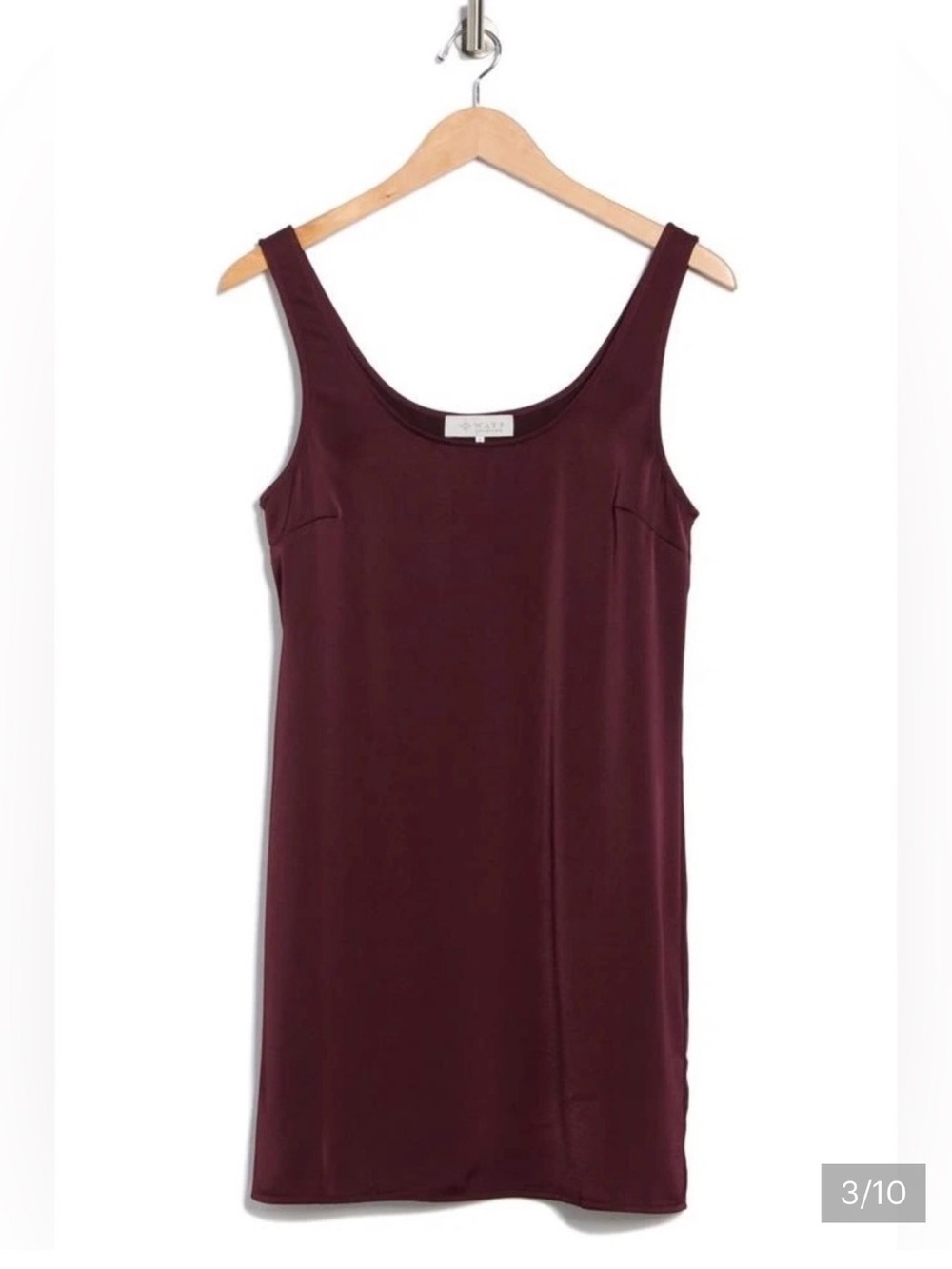 Nordstrom Deep Purple Mini Satin Tank Dress